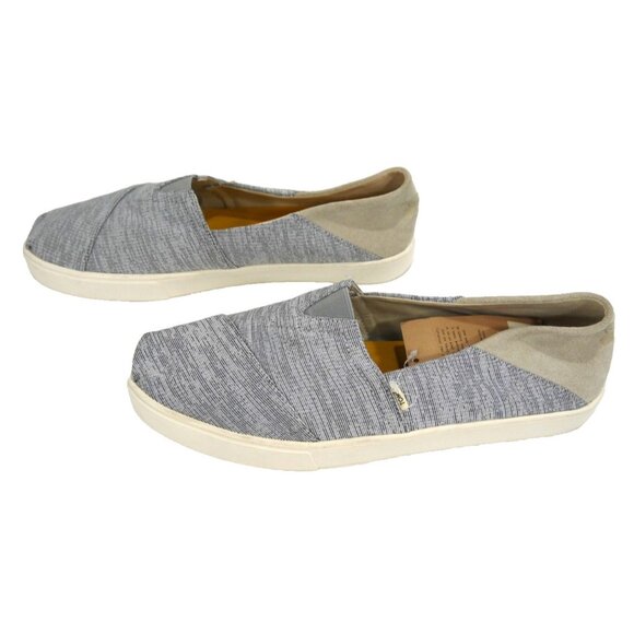 TOMS The Venice Collection gray & tan loafers slip on shoes Men's size 12 NEW - Picture 7 of 10